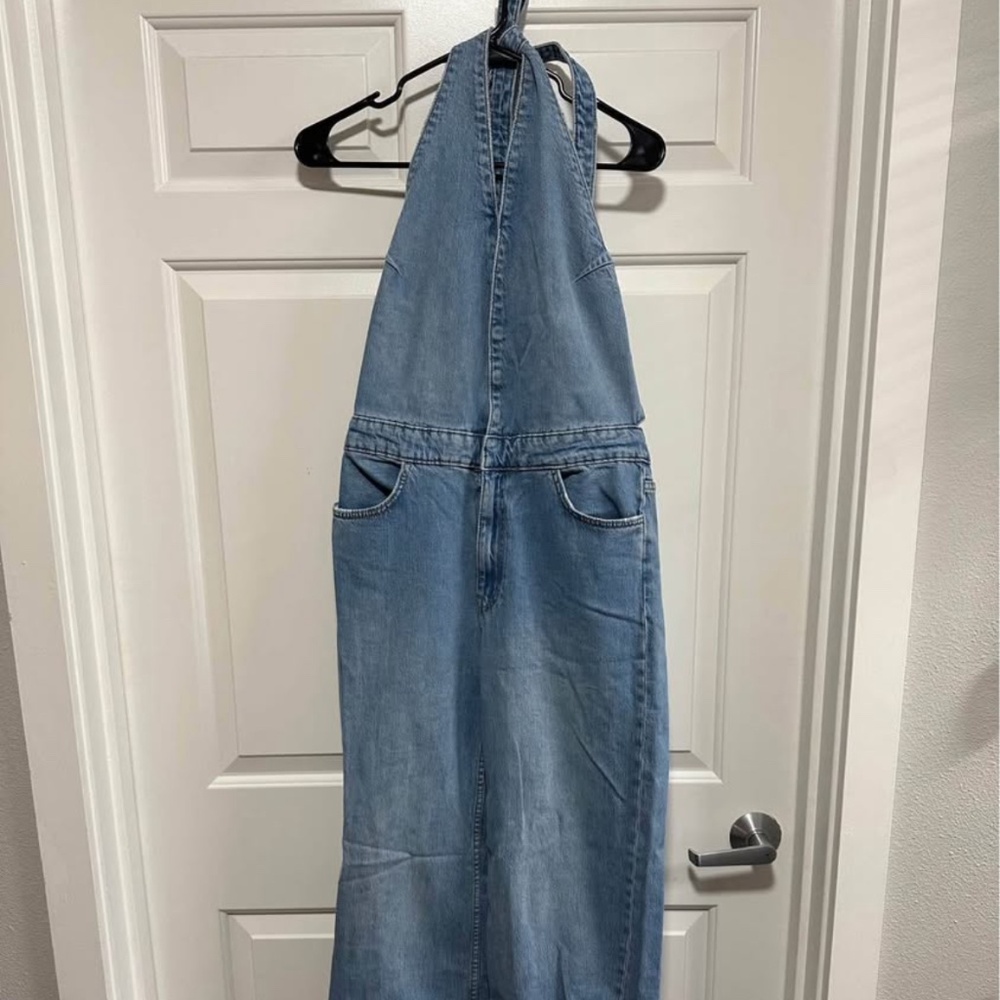Denim Zara Halter Neck Jumpsuit